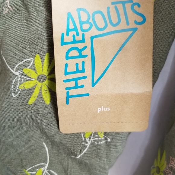 NWT Thereabouts Green Floral Blouse Size 3X - Picture 8 of 10